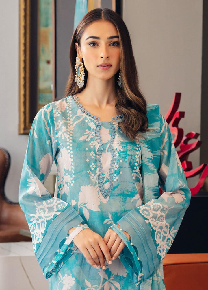 Signature Prints By Nureh Printed Lawn Suits Unstitched 3 Piece NU23SPR-V5 SP-61 - Summer Collection