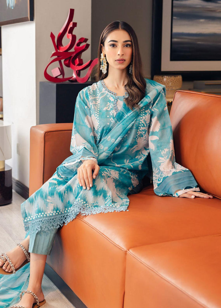 Signature Prints By Nureh Printed Lawn Suits Unstitched 3 Piece NU23SPR-V5 SP-61 - Summer Collection