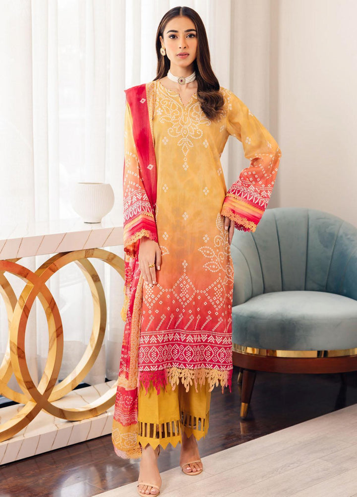 Signature Prints By Nureh Printed Lawn Suits Unstitched 3 Piece NU23SPR-V5 SP-62 - Summer Collection