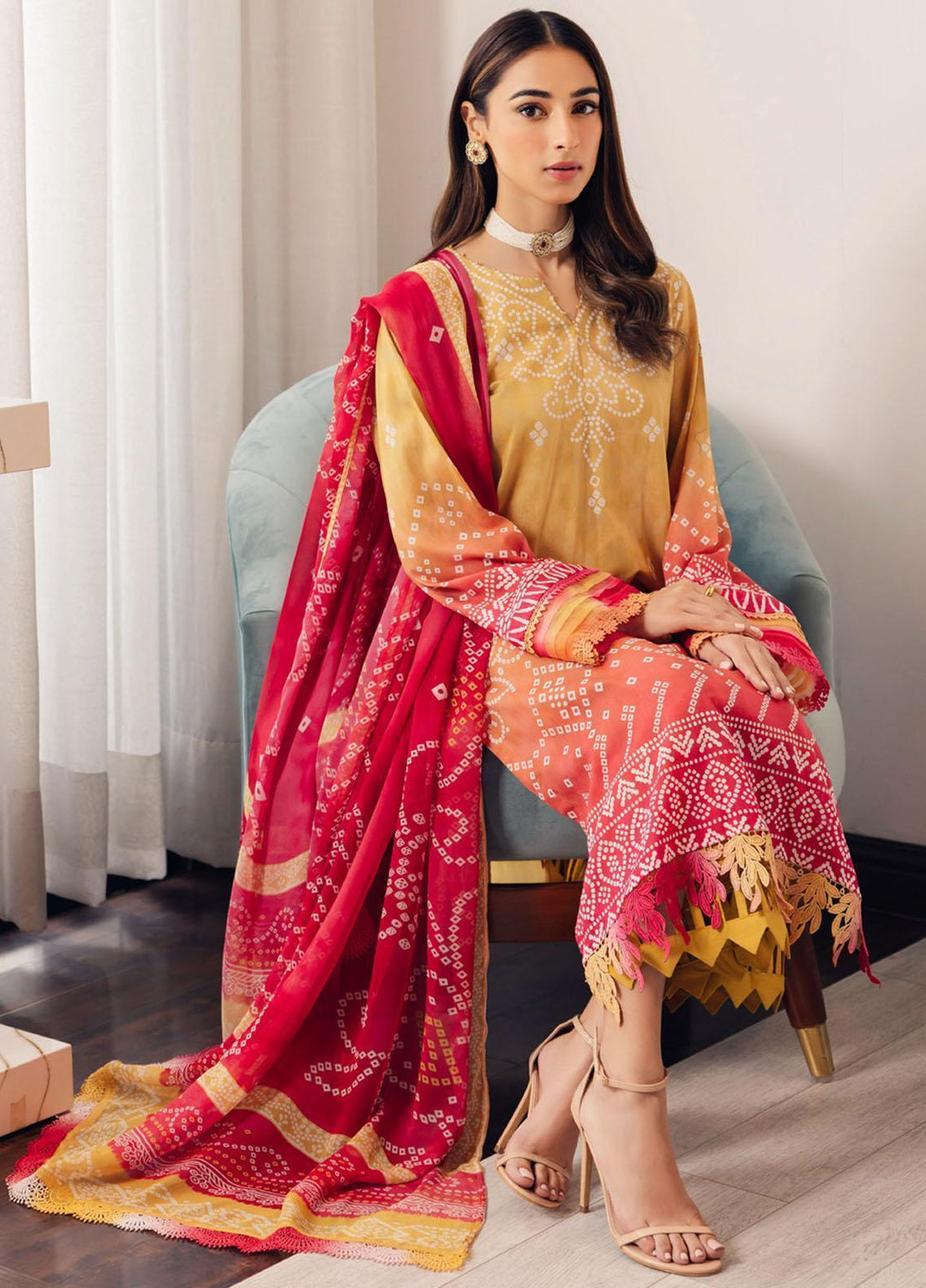 Signature Prints By Nureh Printed Lawn Suits Unstitched 3 Piece NU23SPR-V5 SP-62 - Summer Collection