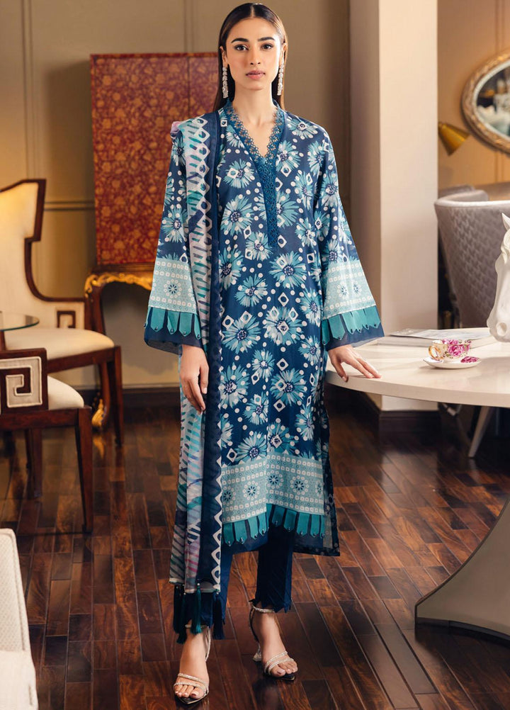 Signature Prints By Nureh Printed Lawn Suits Unstitched 3 Piece NU23SPR-V5 SP-64 - Summer Collection