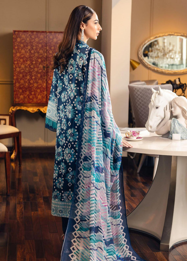 Signature Prints By Nureh Printed Lawn Suits Unstitched 3 Piece NU23SPR-V5 SP-64 - Summer Collection