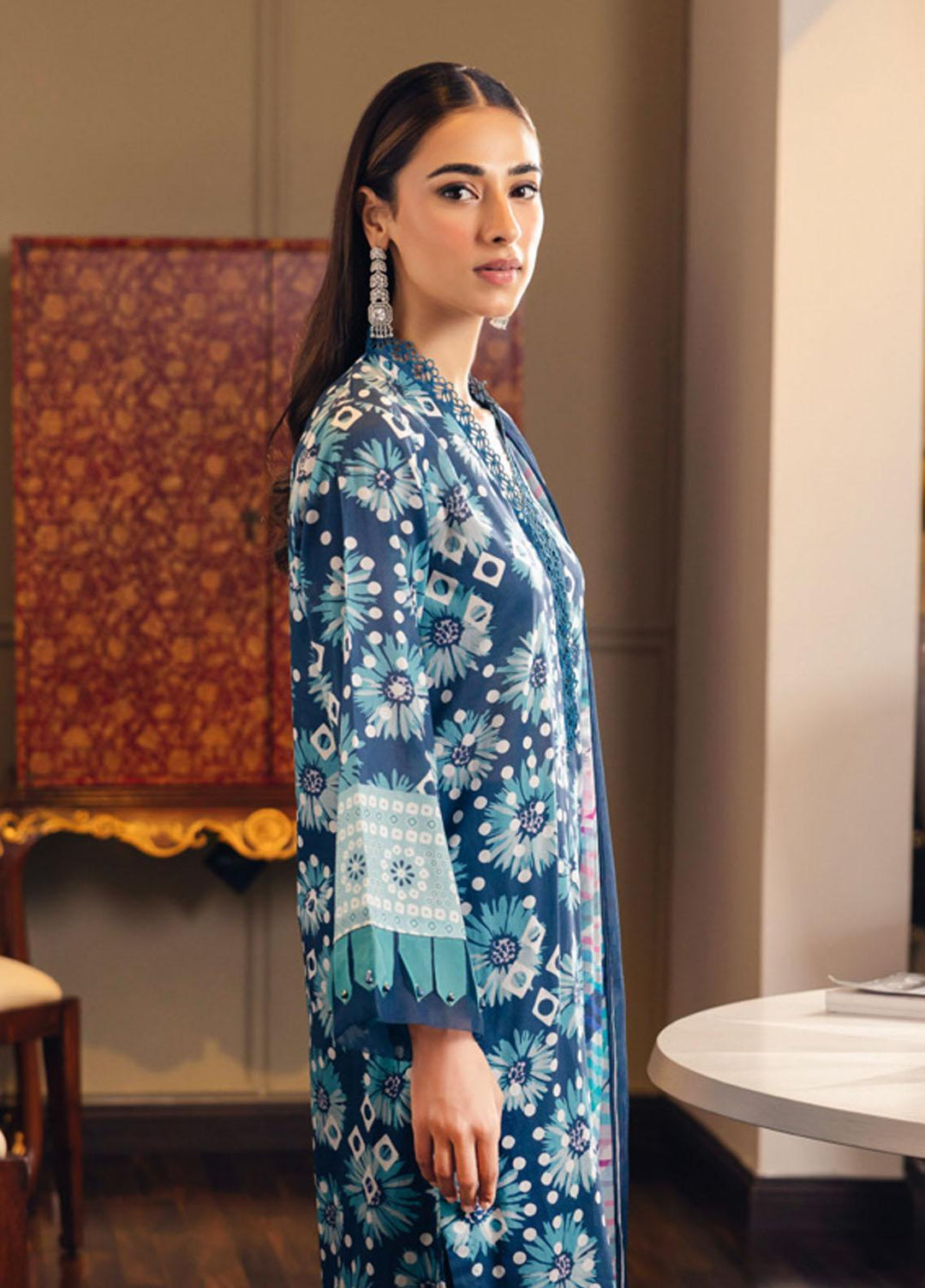 Signature Prints By Nureh Printed Lawn Suits Unstitched 3 Piece NU23SPR-V5 SP-64 - Summer Collection