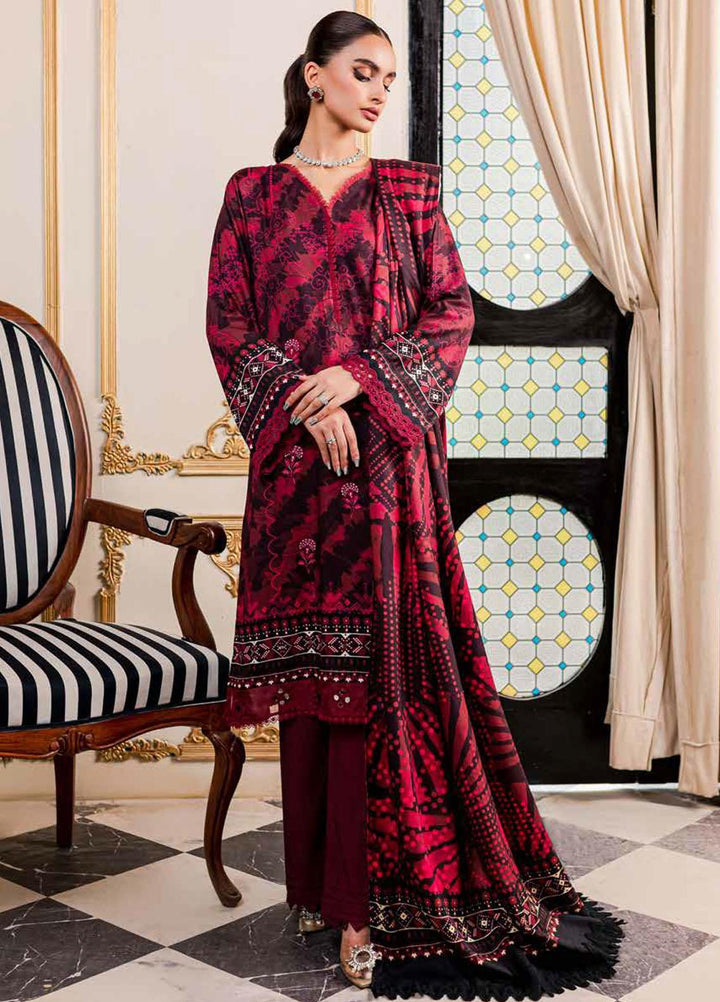 Signature Prints By Nureh Printed Marina Suits Unstitched 3 Piece NU23SPM SP-75 - Winter Collection