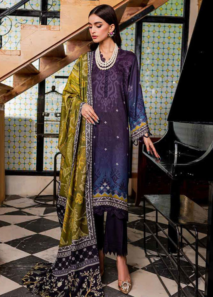 Signature Prints By Nureh Printed Marina Suits Unstitched 3 Piece NU23SPM SP-76 - Winter Collection