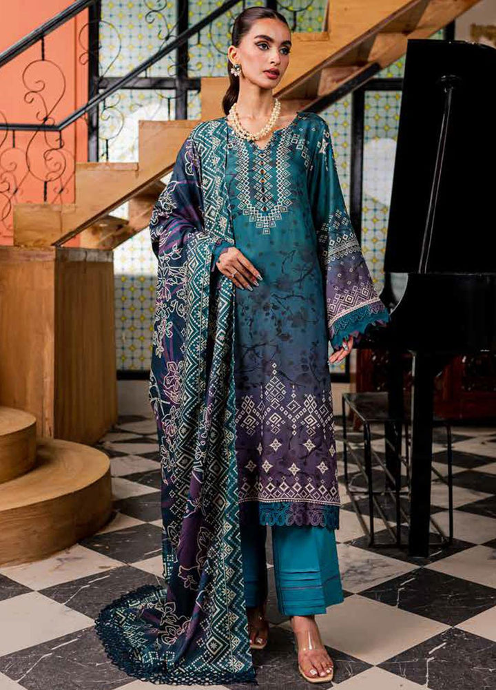 Signature Prints By Nureh Printed Marina Suits Unstitched 3 Piece NU23SPM SP-78 - Winter Collection