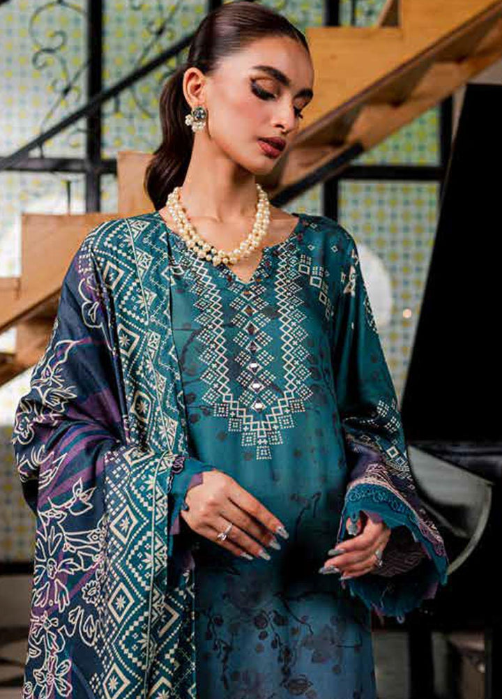 Signature Prints By Nureh Printed Marina Suits Unstitched 3 Piece NU23SPM SP-78 - Winter Collection