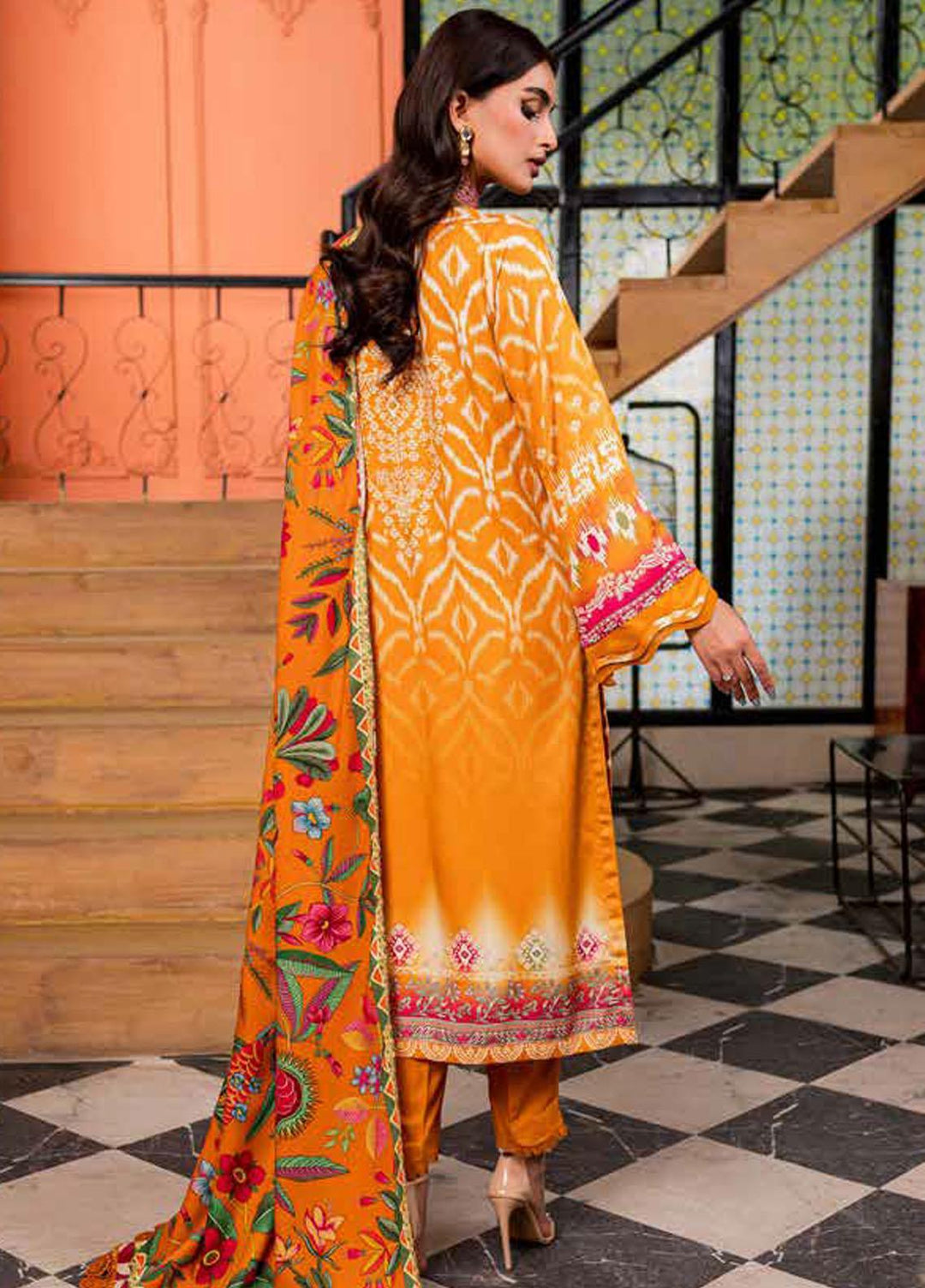 Signature Prints By Nureh Printed Marina Suits Unstitched 3 Piece NU23SPM SP-80 - Winter Collection