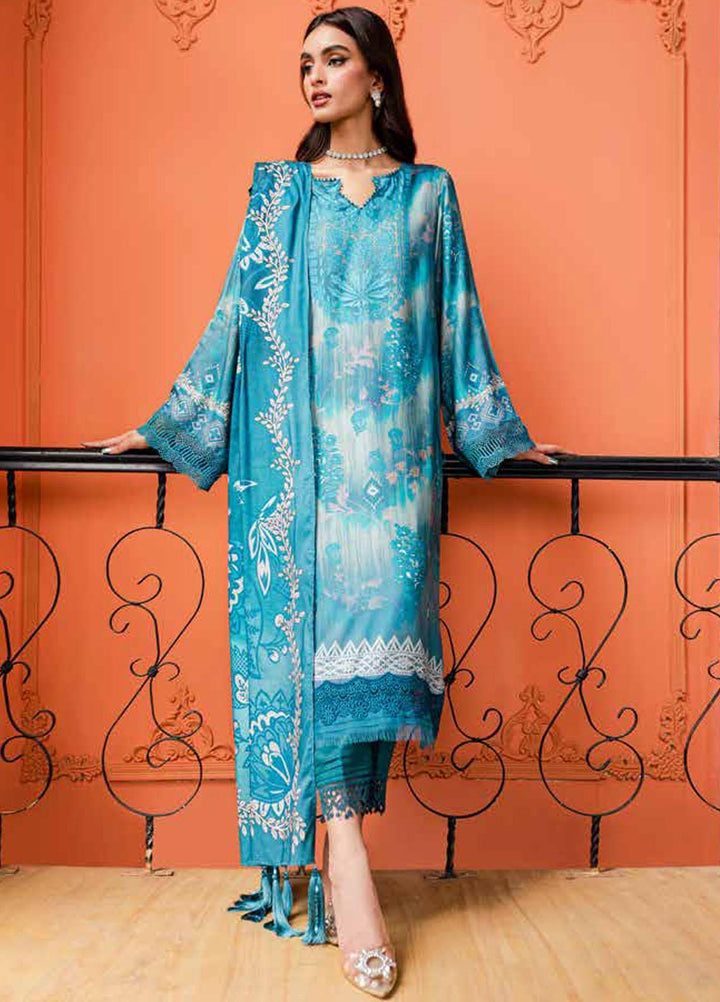 Signature Prints By Nureh Printed Marina Suits Unstitched 3 Piece NU23SPM SP-81 - Winter Collection