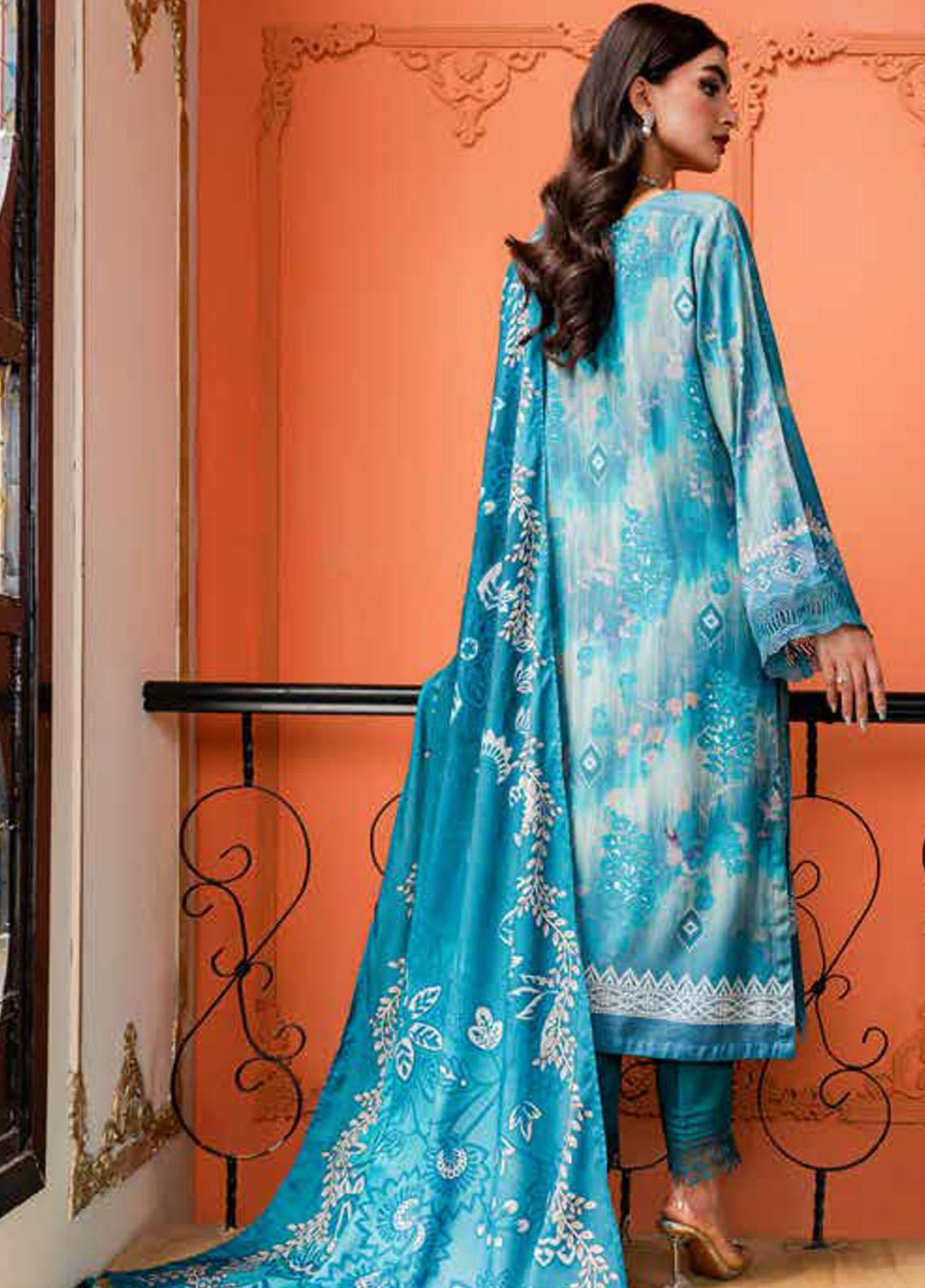 Signature Prints By Nureh Printed Marina Suits Unstitched 3 Piece NU23SPM SP-81 - Winter Collection