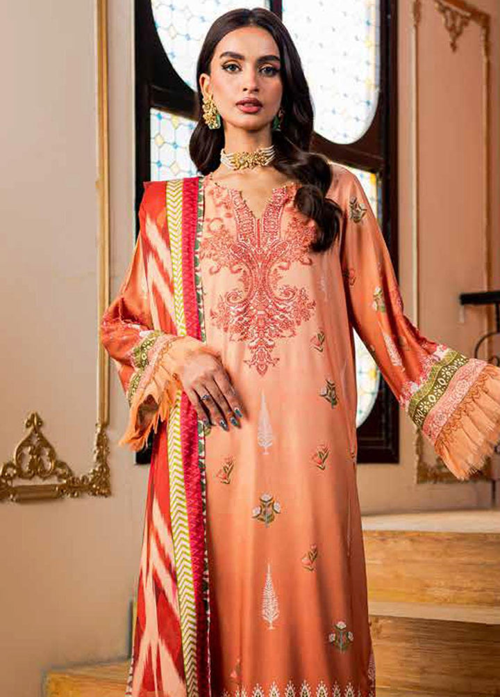 Signature Prints By Nureh Printed Marina Suits Unstitched 3 Piece NU23SPM SP-82 - Winter Collection