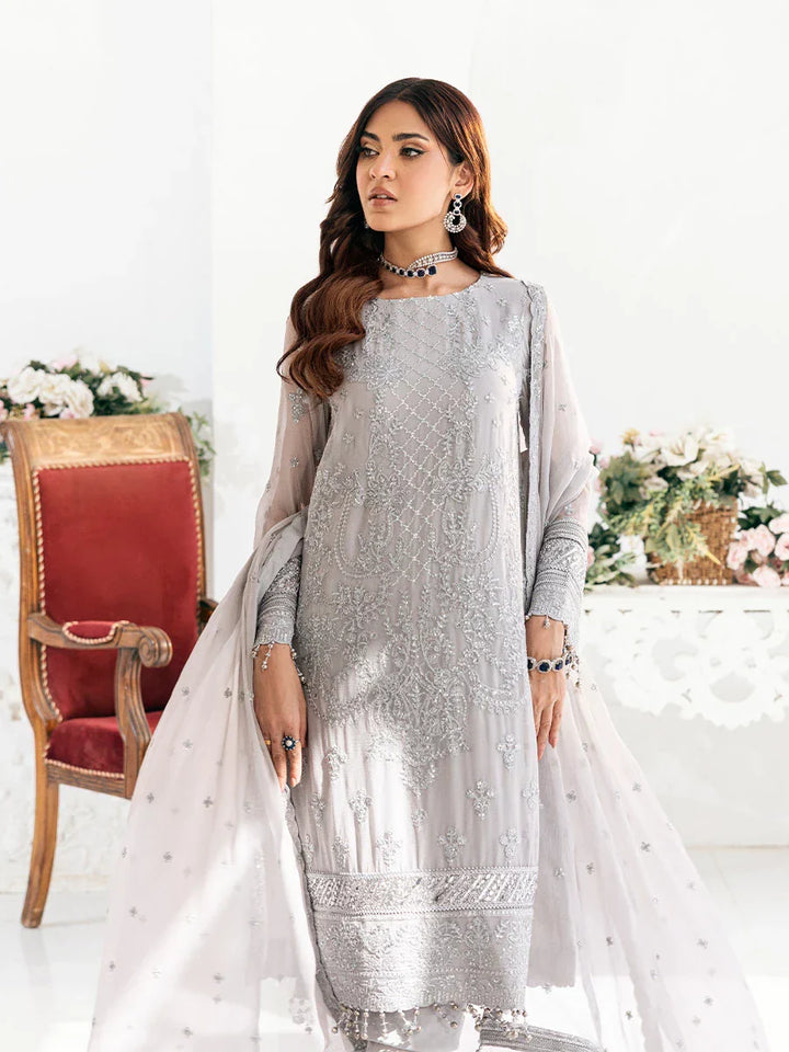 Salitex Women Embroidered Chiffon 3 Piece Suit SUNS7CH034 - Summer Collection