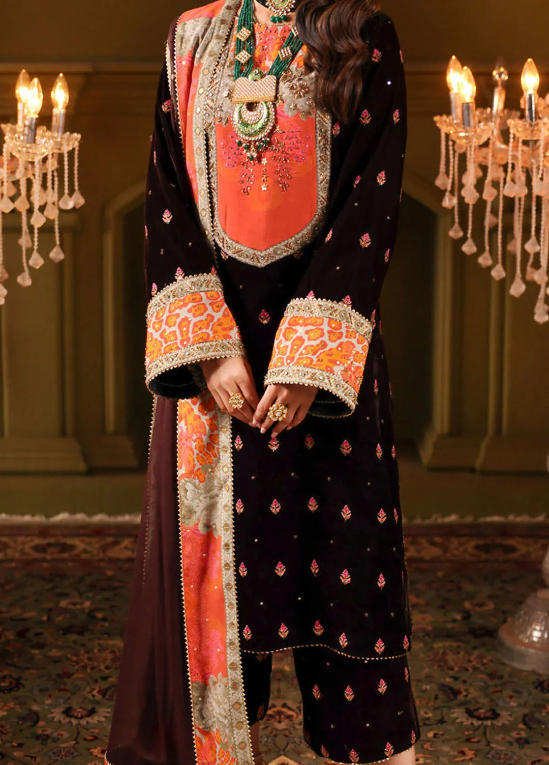 Signora by Charizma Embroidered Velvet Suits Unstitched 3 Piece CRZ24SG CVT4-11 - Winter Collection