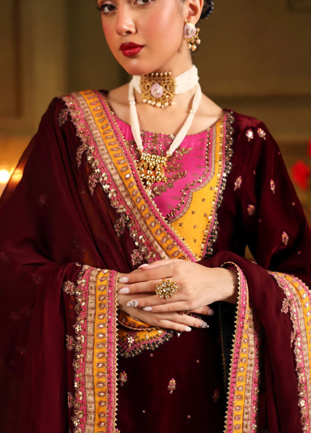 Signora by Charizma Embroidered Velvet Suits Unstitched 3 Piece CRZ24SG CVT4-12 - Winter Collection