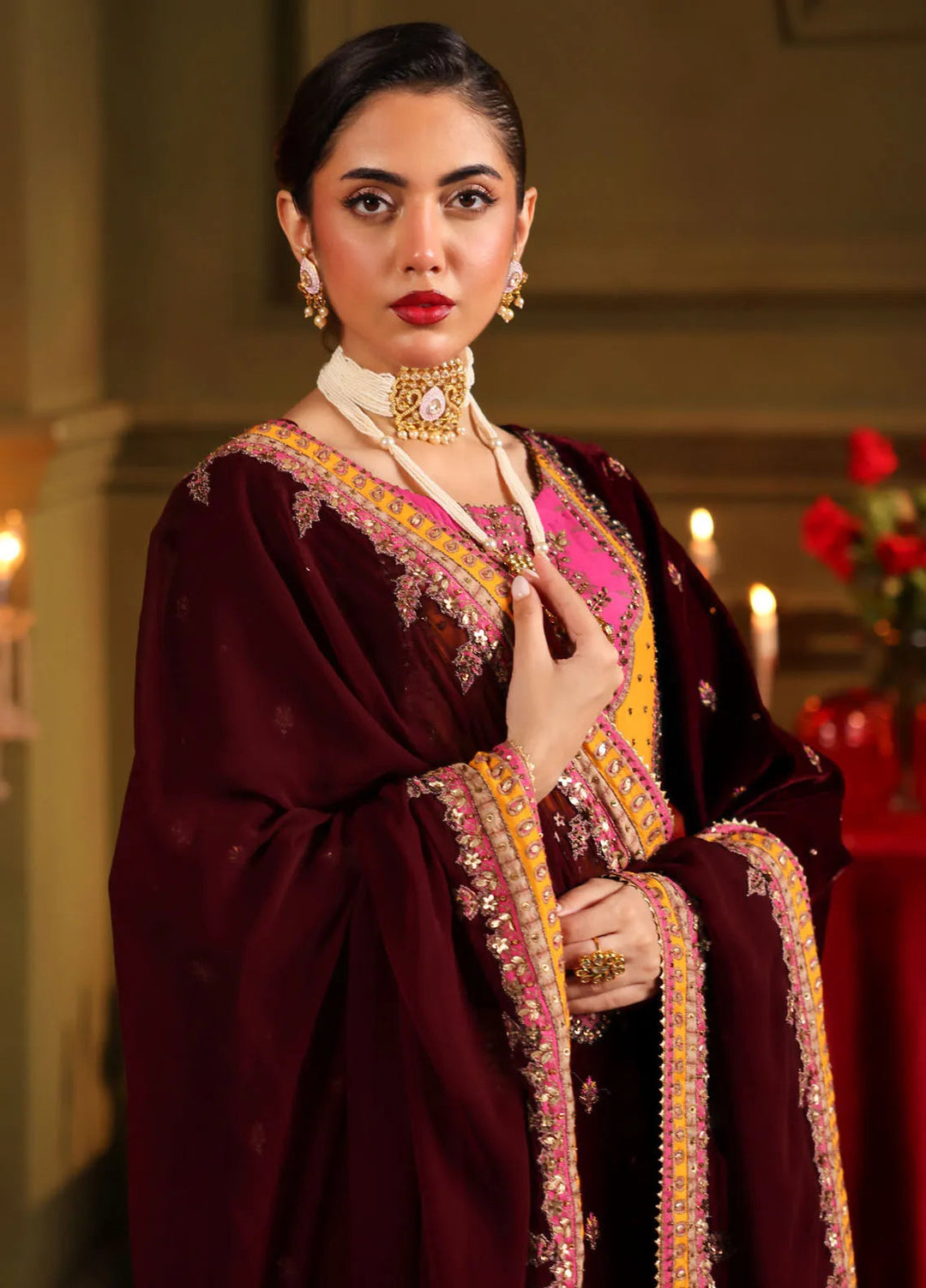 Signora by Charizma Embroidered Velvet Suits Unstitched 3 Piece CRZ24SG CVT4-12 - Winter Collection