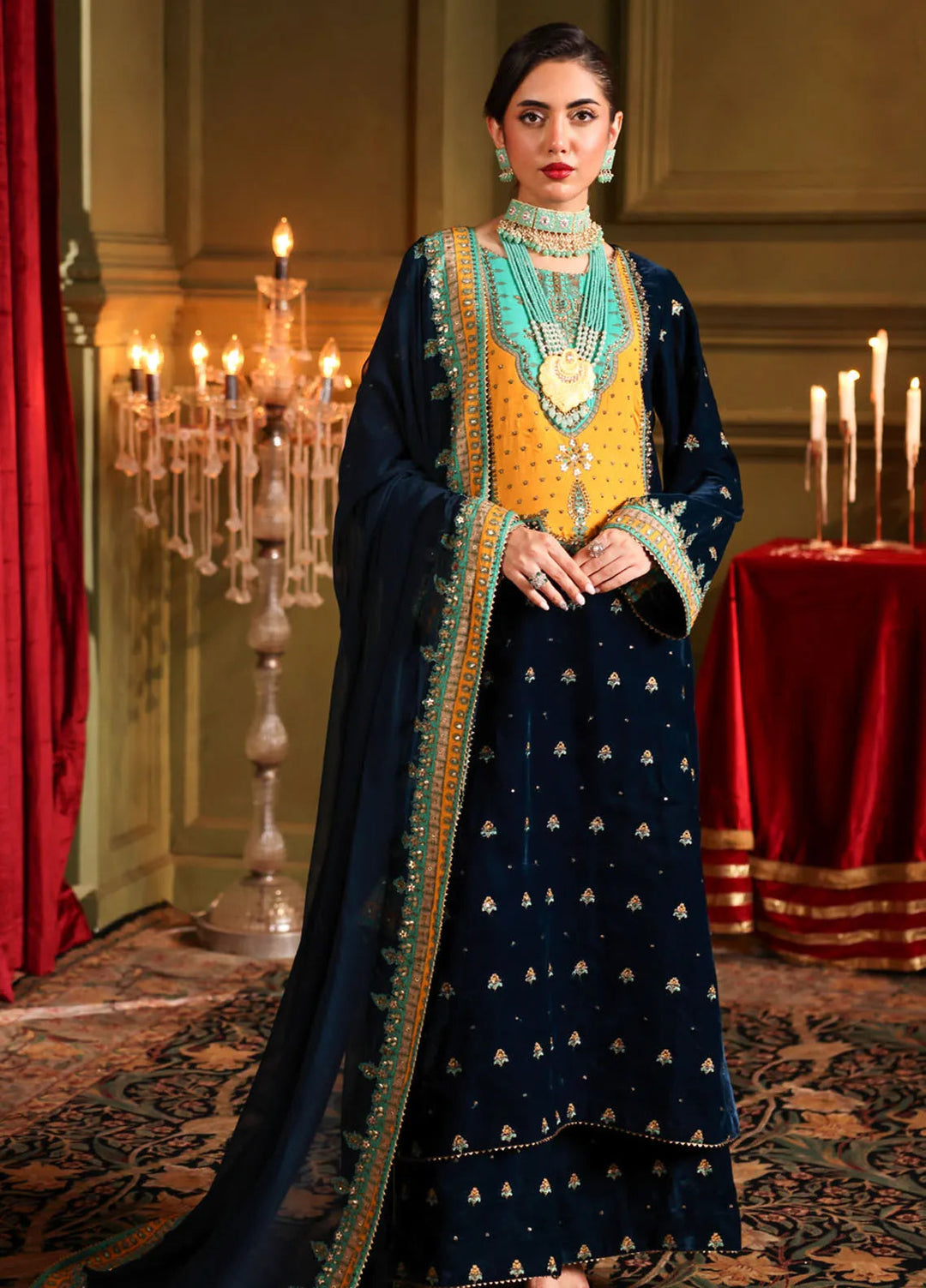 Signora by Charizma Embroidered Velvet Suits Unstitched 3 Piece CRZ24SG CVT4-13 - Winter Collection