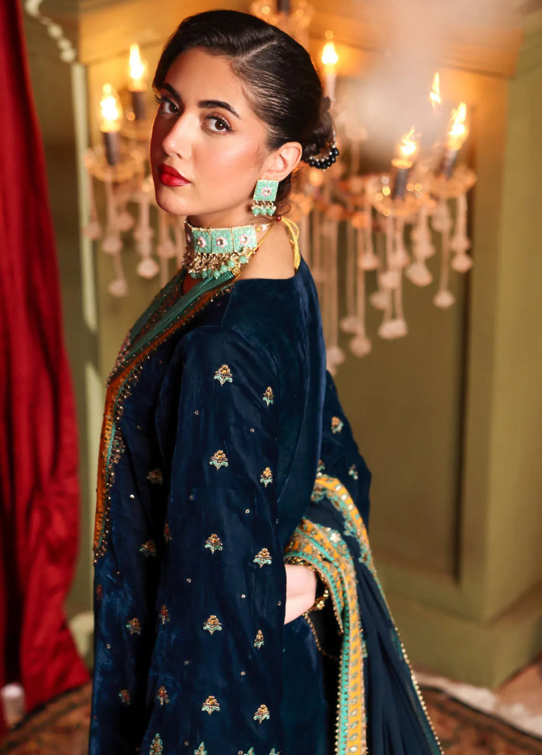 Signora by Charizma Embroidered Velvet Suits Unstitched 3 Piece CRZ24SG CVT4-13 - Winter Collection