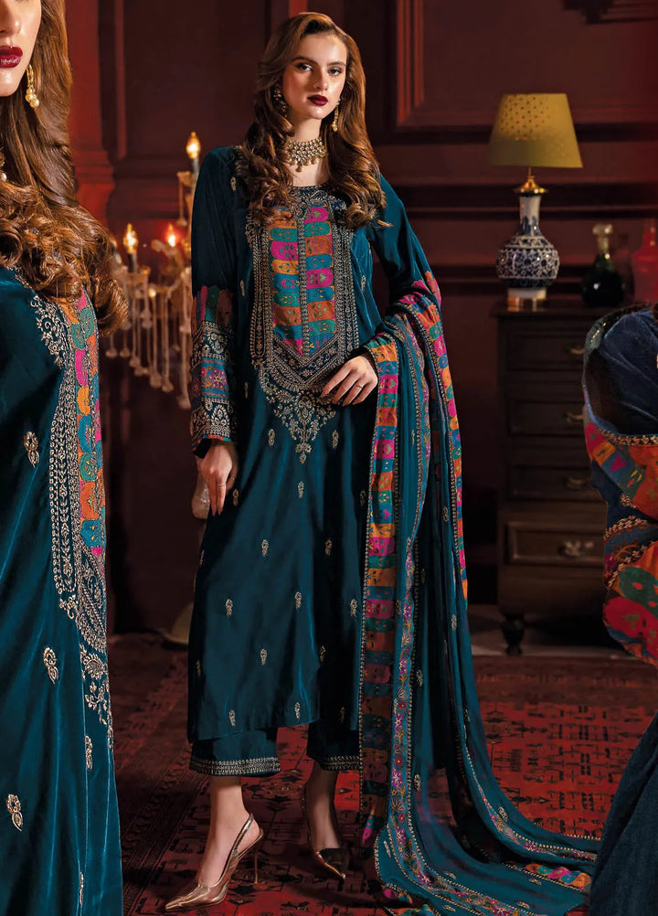 Signora by Charizma Embroidered Velvet Suits Unstitched 3 Piece CRZ24SV CVT4-02 - Festive Collection