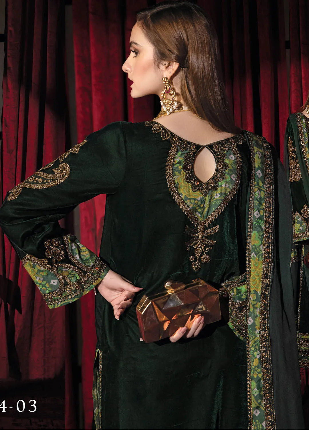 Signora by Charizma Embroidered Velvet Suits Unstitched 3 Piece CRZ24SV CVT4-03 - Festive Collection