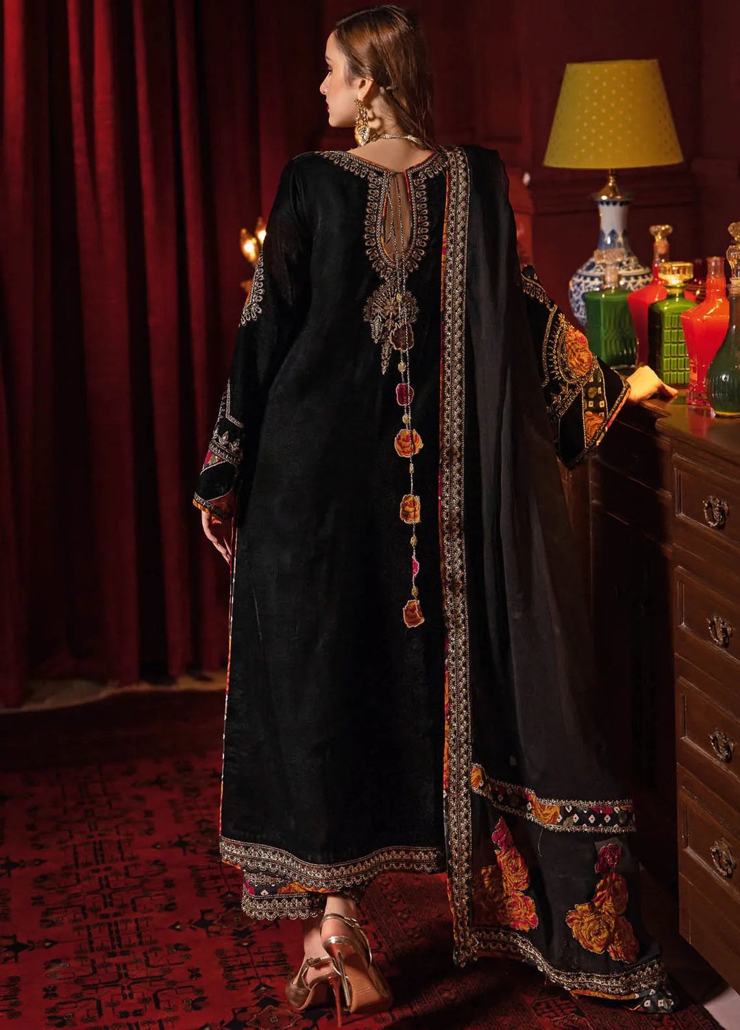 Signora by Charizma Embroidered Velvet Suits Unstitched 3 Piece CRZ24SV CVT4-04 - Festive Collection