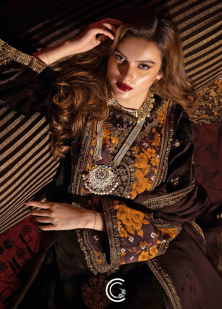 Signora by Charizma Embroidered Velvet Suits Unstitched 3 Piece CRZ24SV CVT4-05 - Festive Collection