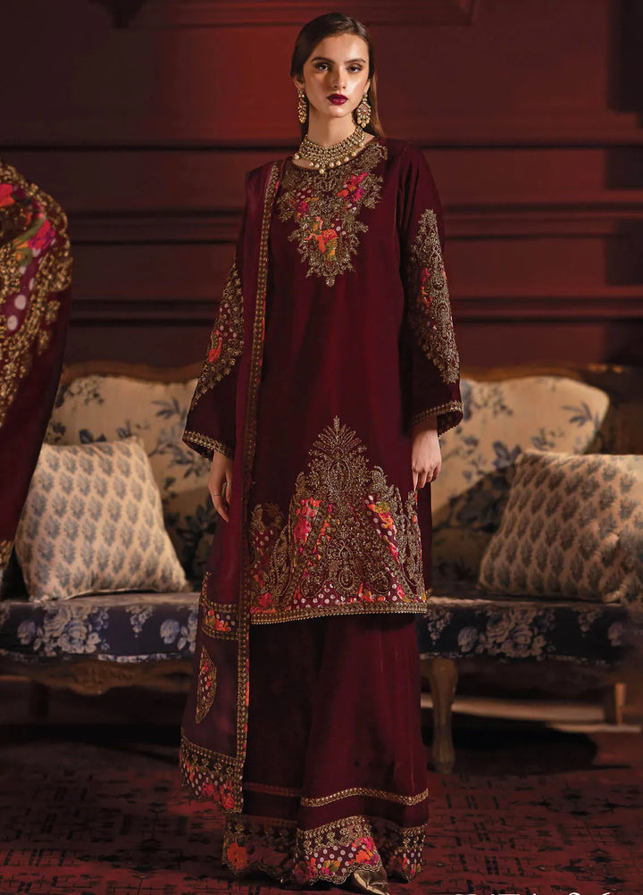 Signora by Charizma Embroidered Velvet Suits Unstitched 3 Piece CRZ24SV CVT4-06 - Festive Collection