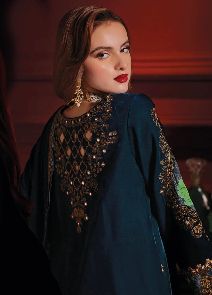 Signora by Charizma Embroidered Velvet Suits Unstitched 3 Piece CRZ24SV CVT4-07 - Festive Collection