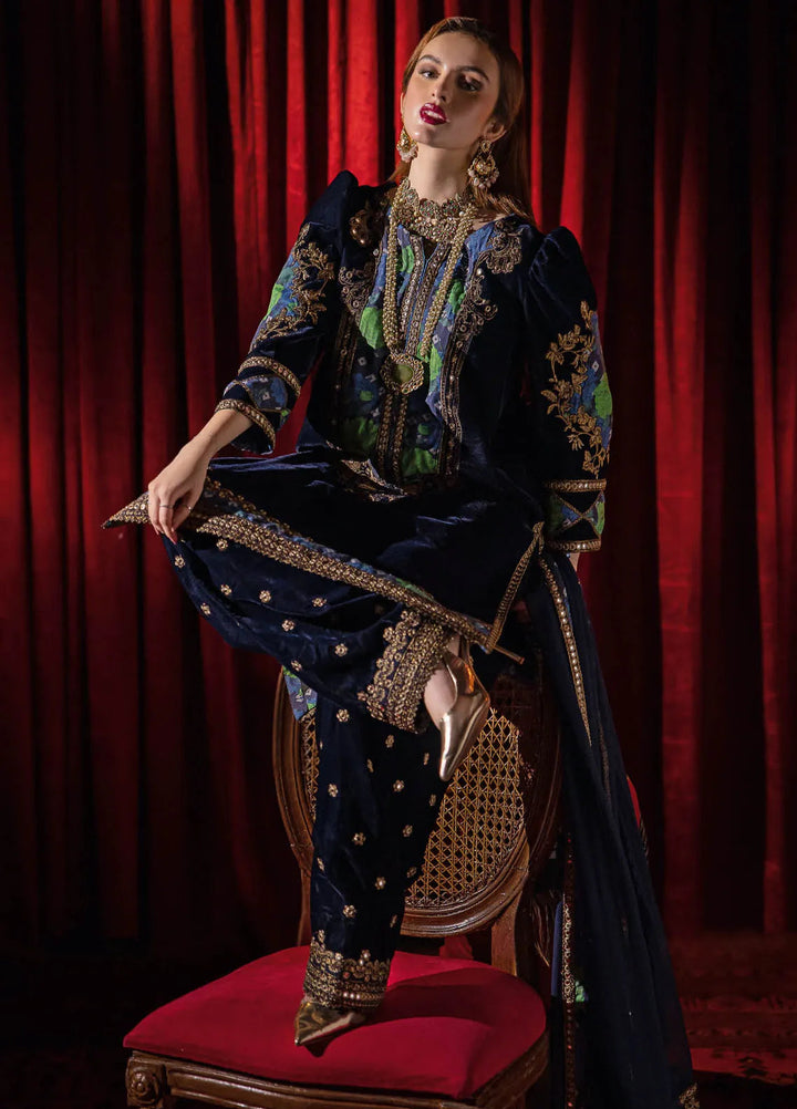 Signora by Charizma Embroidered Velvet Suits Unstitched 3 Piece CRZ24SV CVT4-09 - Festive Collection