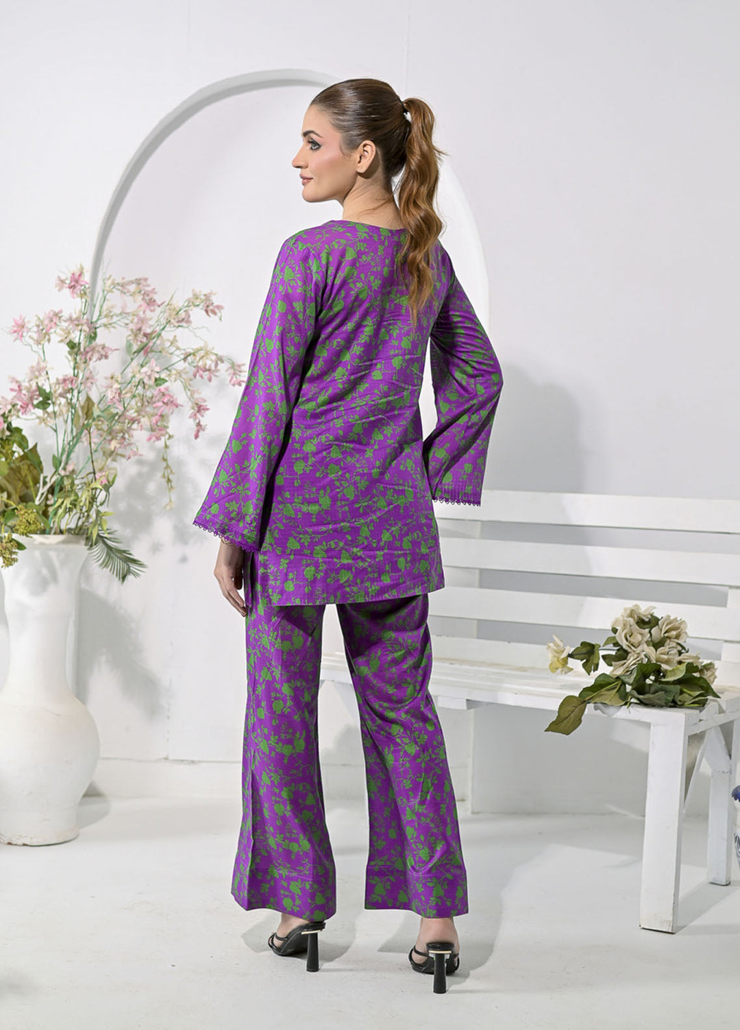 Silcot Pret Printed Lawn 2 Piece Suit Purple Blossom