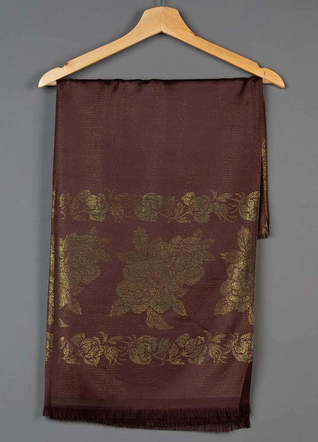 Abaya pk  Silk  Hijab ABA22SH Brown Festive Hijab - Pashmina Hijabs