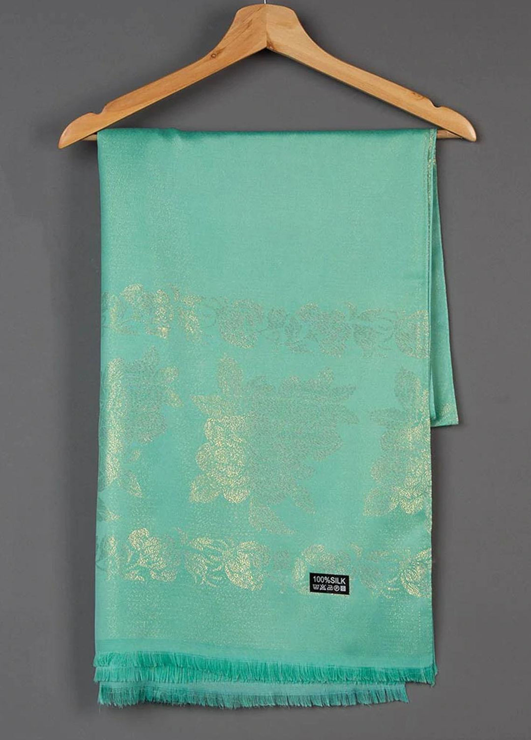 Abaya pk  Silk  Hijab ABA22SH Green Festive Hijab - Pashmina Hijabs