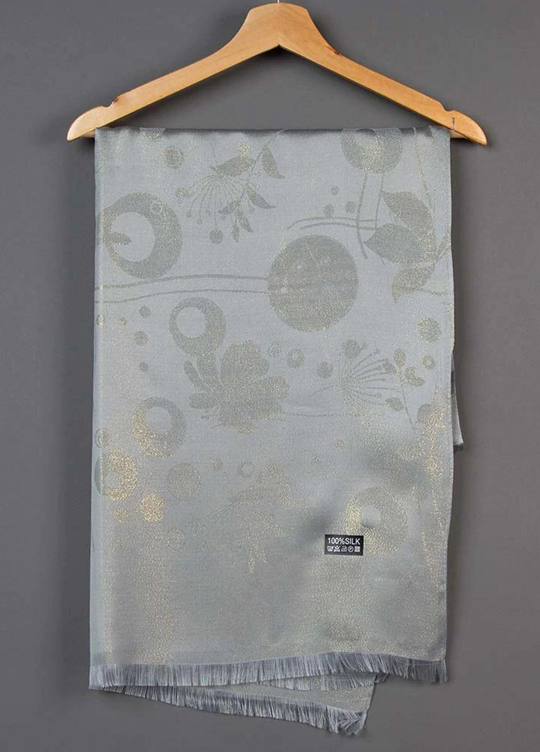 Abaya pk  Silk  Hijab ABA22SH Grey Sheen Hijab - Pashmina Hijabs