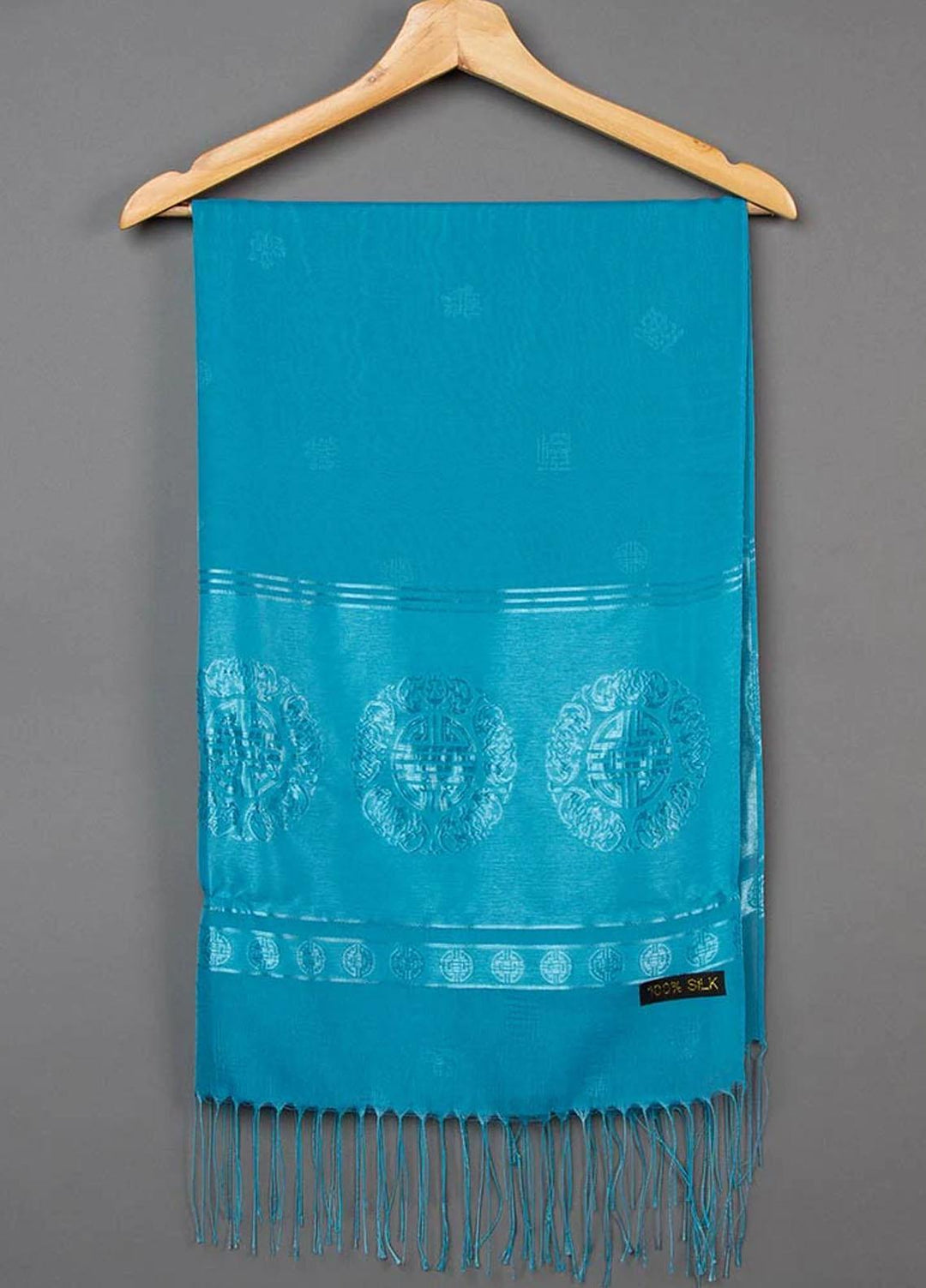 Abaya pk  Silk  Hijab ABA22SH Meridian Aqua Hijab - Pashmina Hijabs