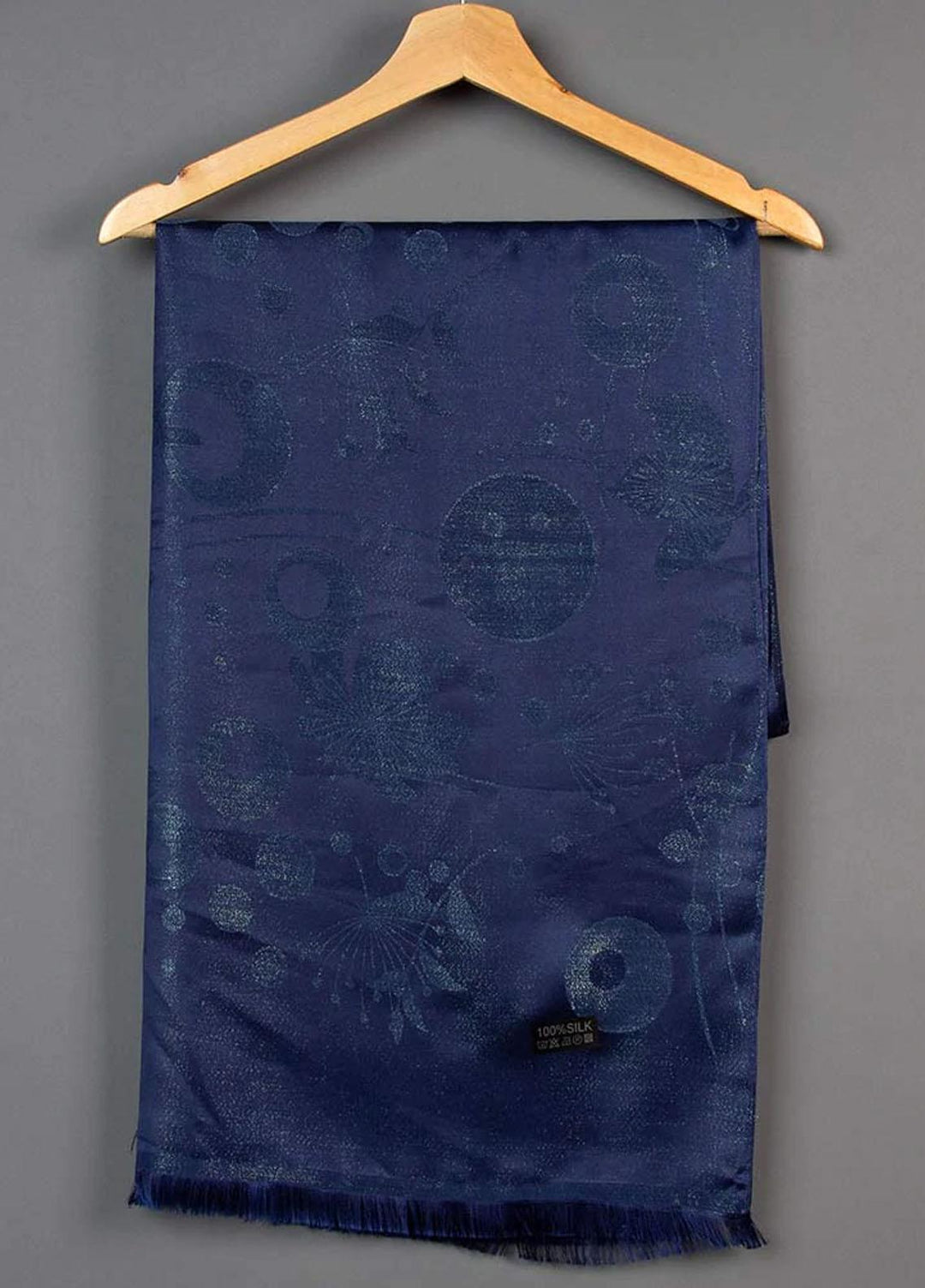Abaya pk  Silk  Hijab ABA22SH Navy Blue Sheen Hijab - Pashmina Hijabs