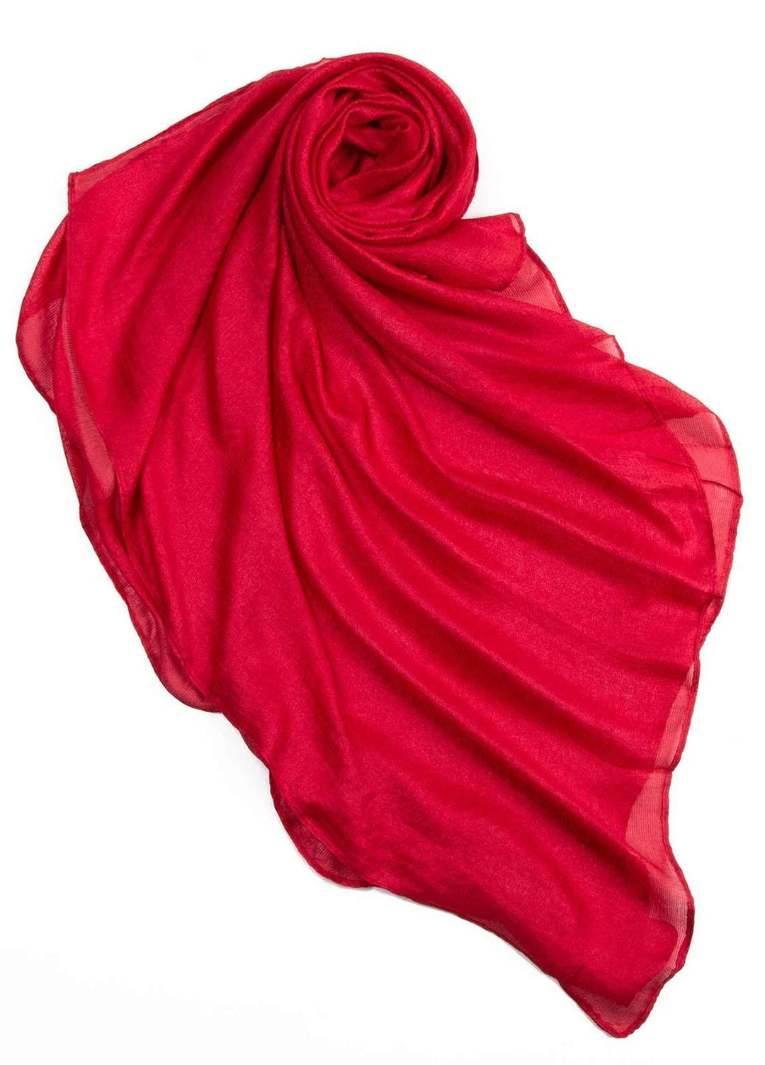 Abaya pk  Silk  Hijab ABA22SH Red Tulle Hijab - Pashmina Hijabs