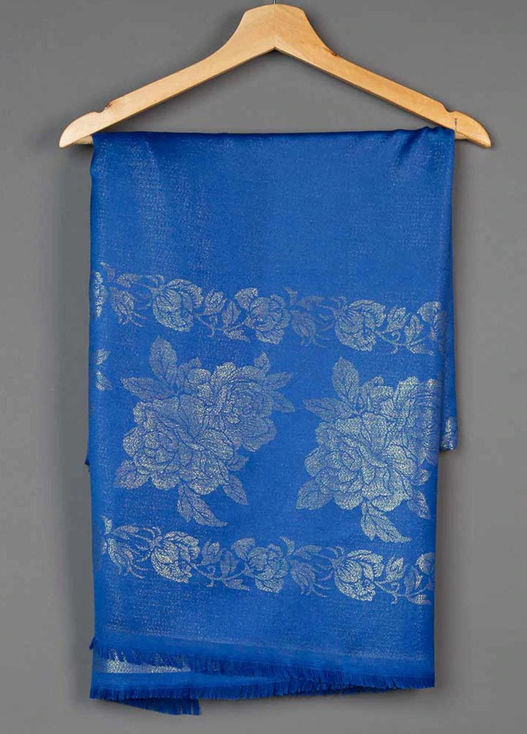 Abaya pk  Silk  Hijab ABA22SH Royal Blue Festive Hijab - Pashmina Hijabs