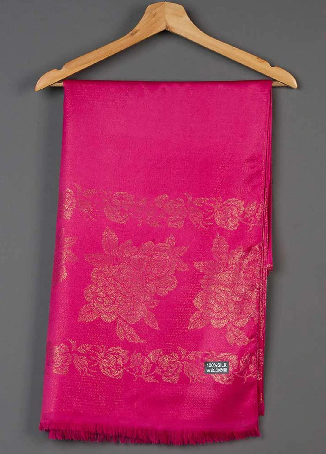 Abaya pk  Silk  Hijab ABA22SH Shocking Pink Festive Hijab - Pashmina Hijabs
