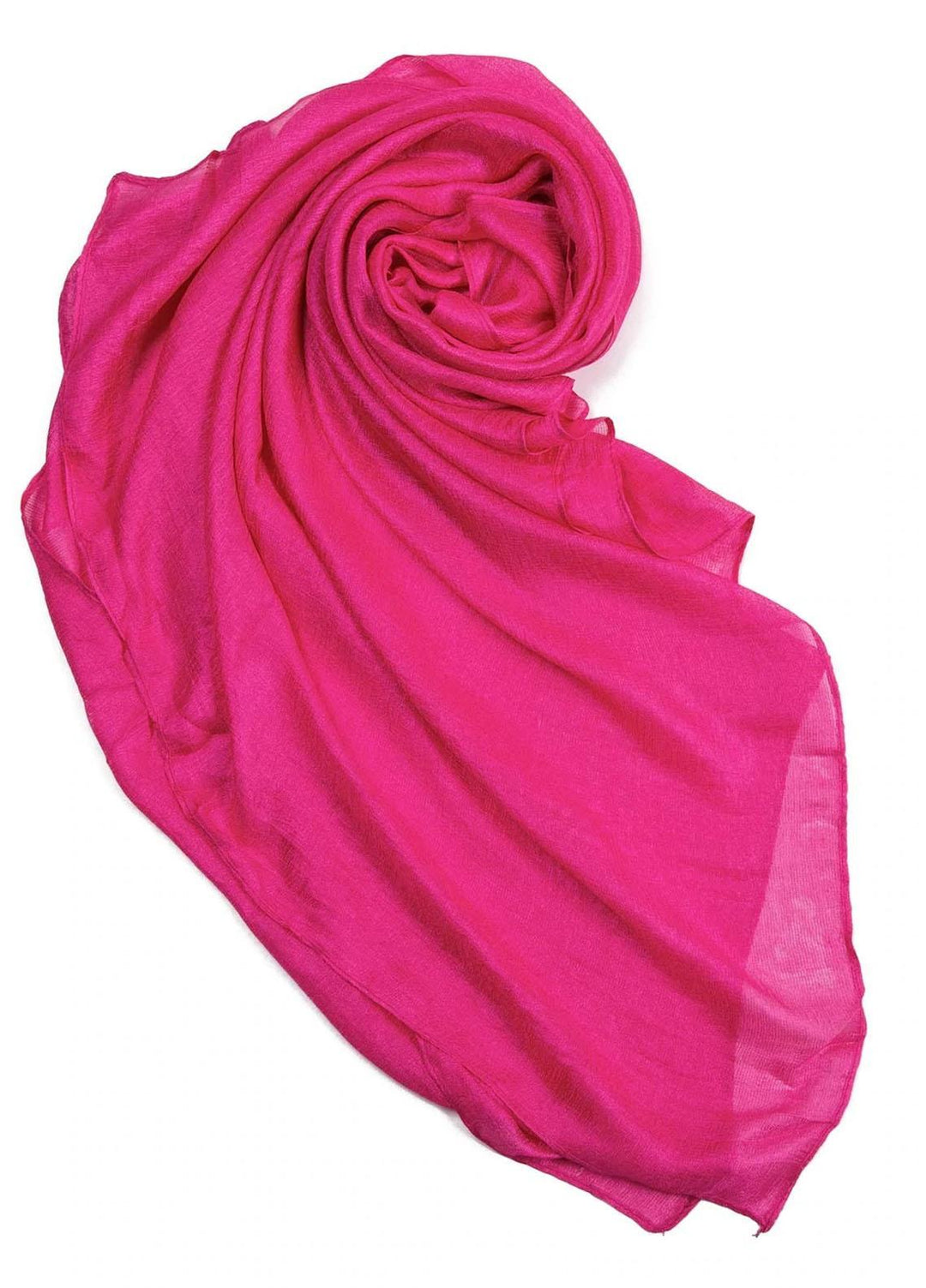 Abaya pk  Silk  Hijab ABA22SH Shocking Pink Tulle Hijab - Pashmina Hijabs