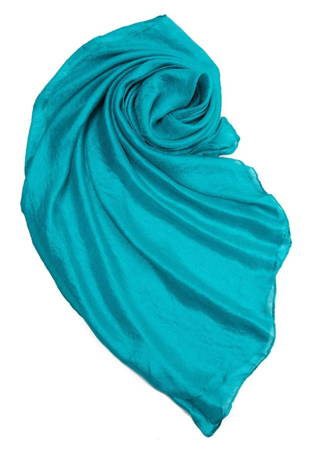 Abaya pk  Silk  Hijab ABA22SH Teal Green Tulle Hijab - Pashmina Hijabs