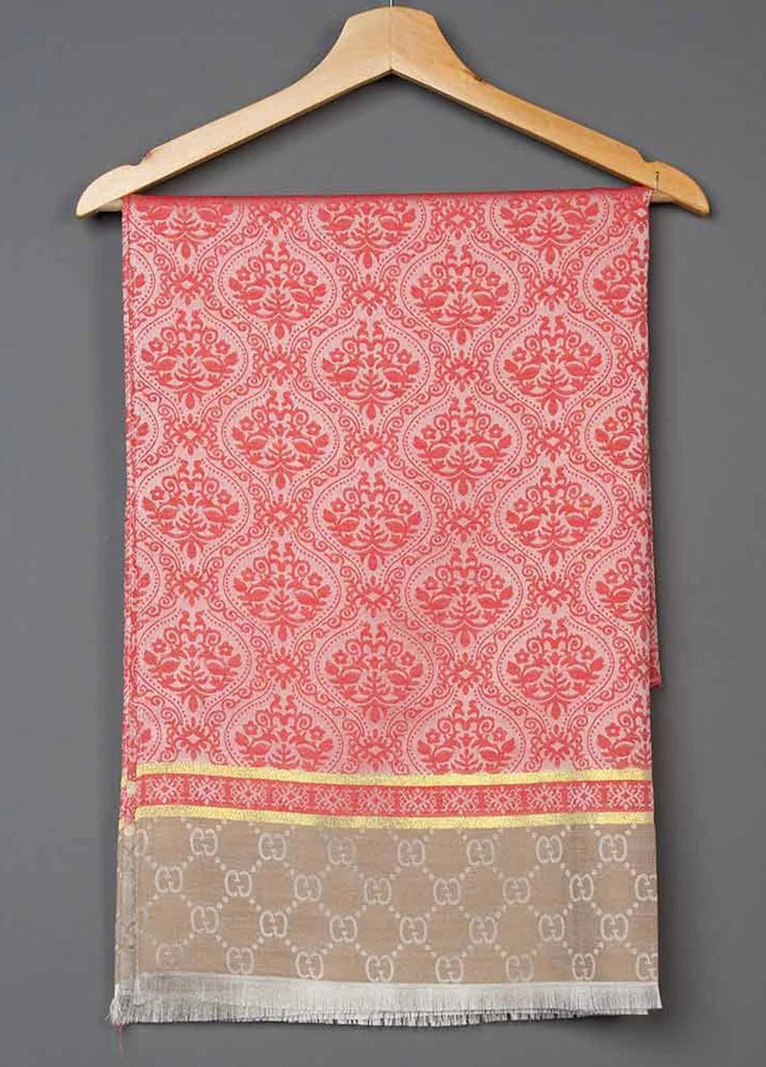 Abaya pk  Silk  Hijab ABA22SH Turkish Pink Printed Hijab - Pashmina Hijabs