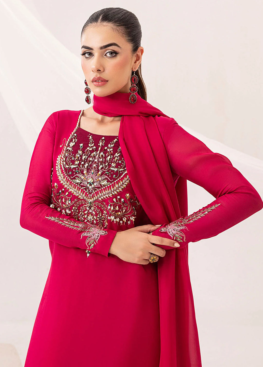 Silk Ivy by Jamnii Pret Embroidered Silk 3 Piece Suit Muse