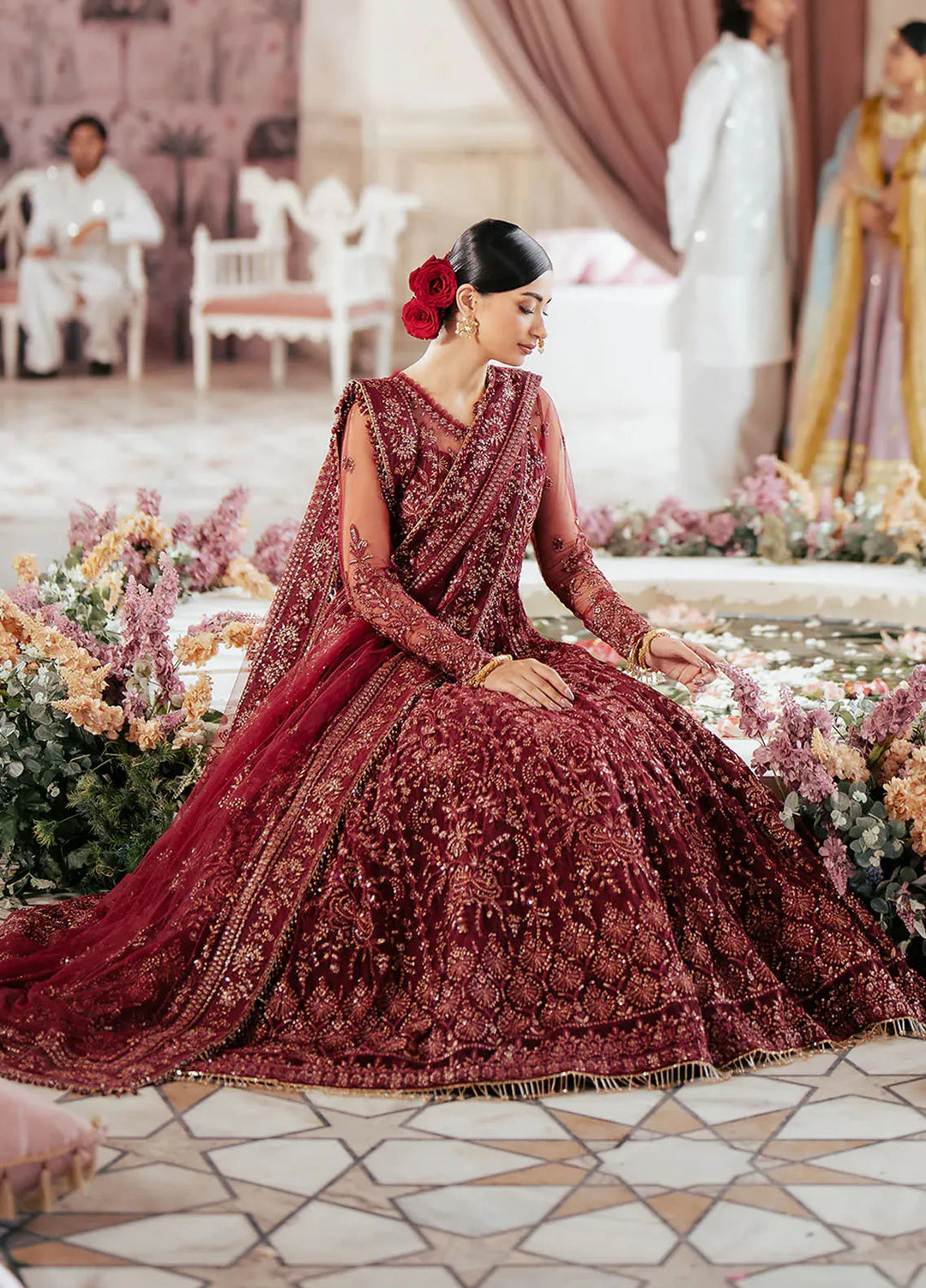 Silsila by Saad Shaikh Embroidered Net Suits Unstitched 4 Piece SSK24SL Elaila - Festive Collection