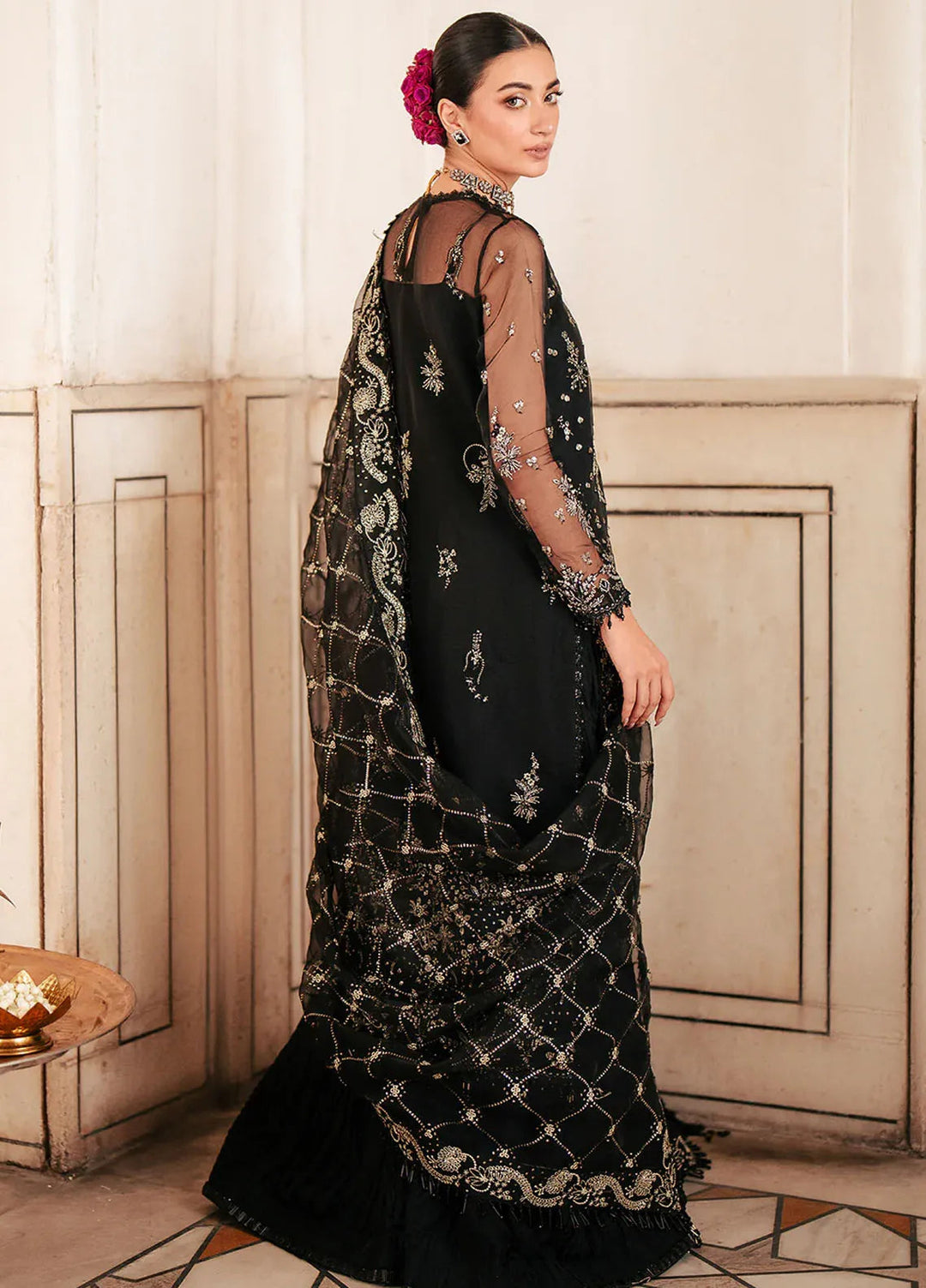 Silsila by Saad Shaikh Embroidered Organza Suits Unstitched 4 Piece SSK24SL Amaya - Festive Collection