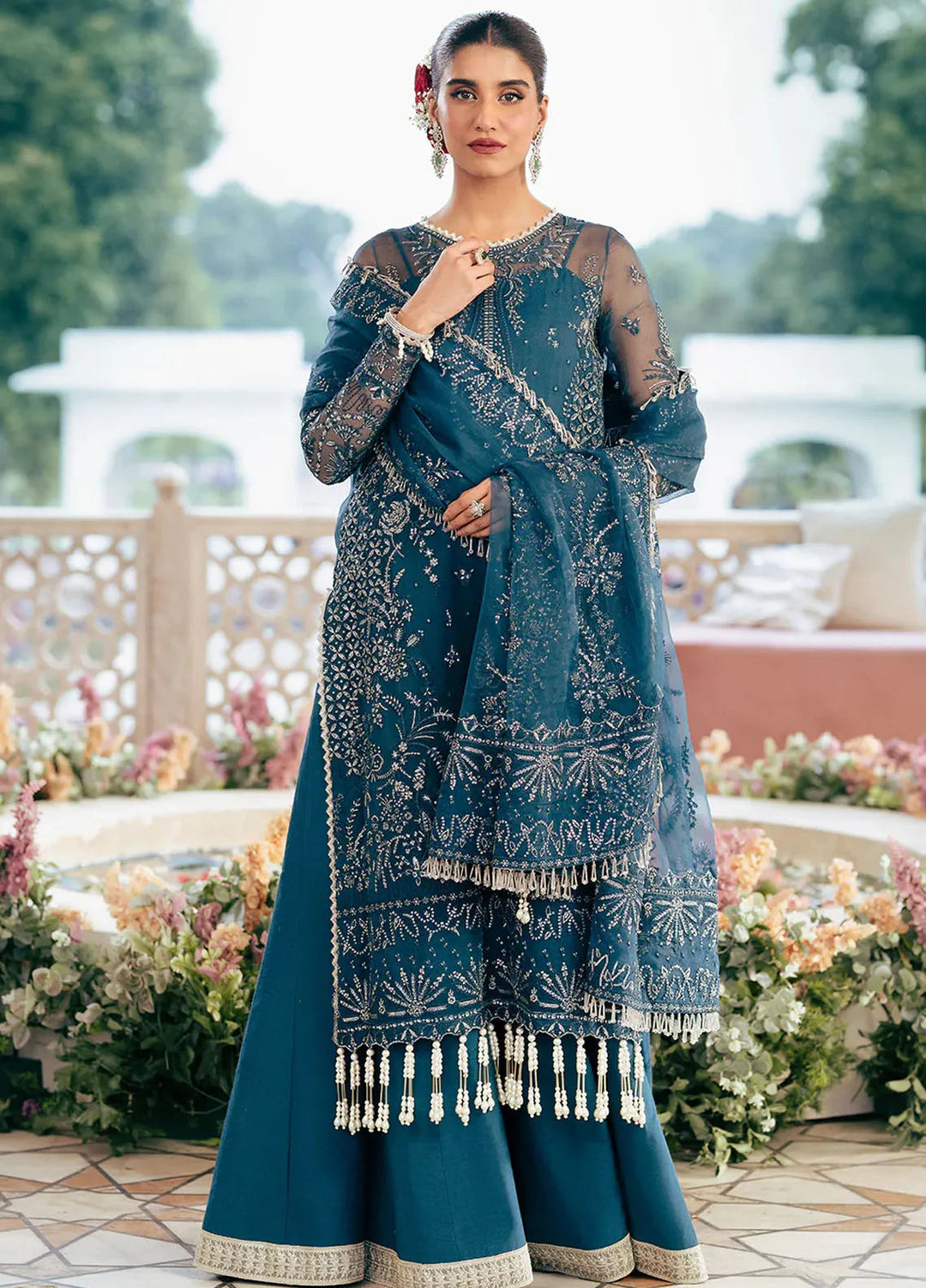 Silsila by Saad Shaikh Embroidered Organza Suits Unstitched 4 Piece SSK24SL Evara - Festive Collection
