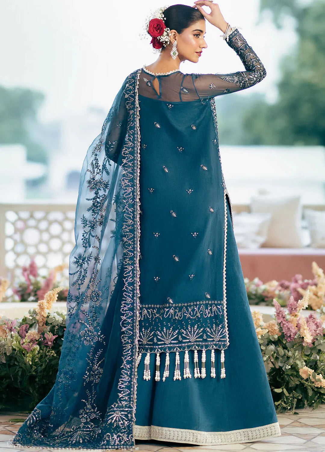 Silsila by Saad Shaikh Embroidered Organza Suits Unstitched 4 Piece SSK24SL Evara - Festive Collection