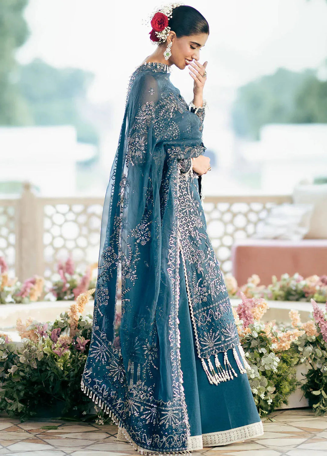 Silsila by Saad Shaikh Embroidered Organza Suits Unstitched 4 Piece SSK24SL Evara - Festive Collection