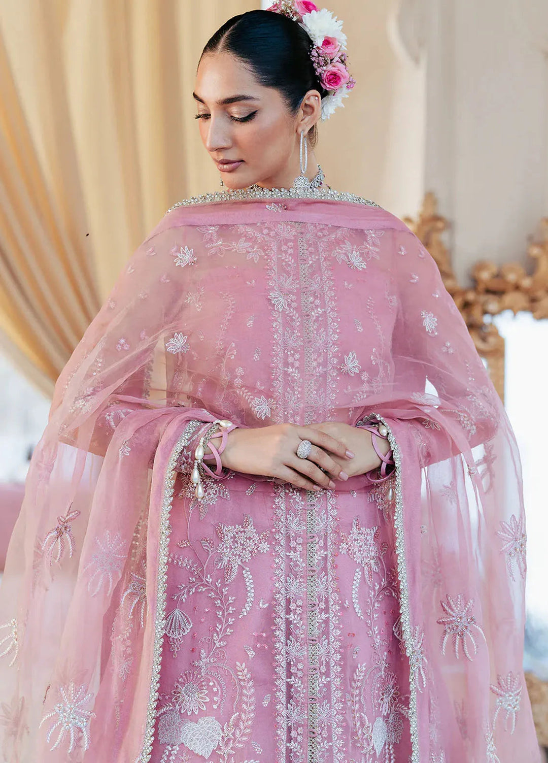 Silsila by Saad Shaikh Embroidered Organza Suits Unstitched 4 Piece SSK24SL Leya - Festive Collection