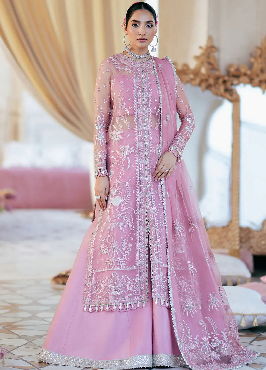 Silsila by Saad Shaikh Embroidered Organza Suits Unstitched 4 Piece SSK24SL Leya - Festive Collection