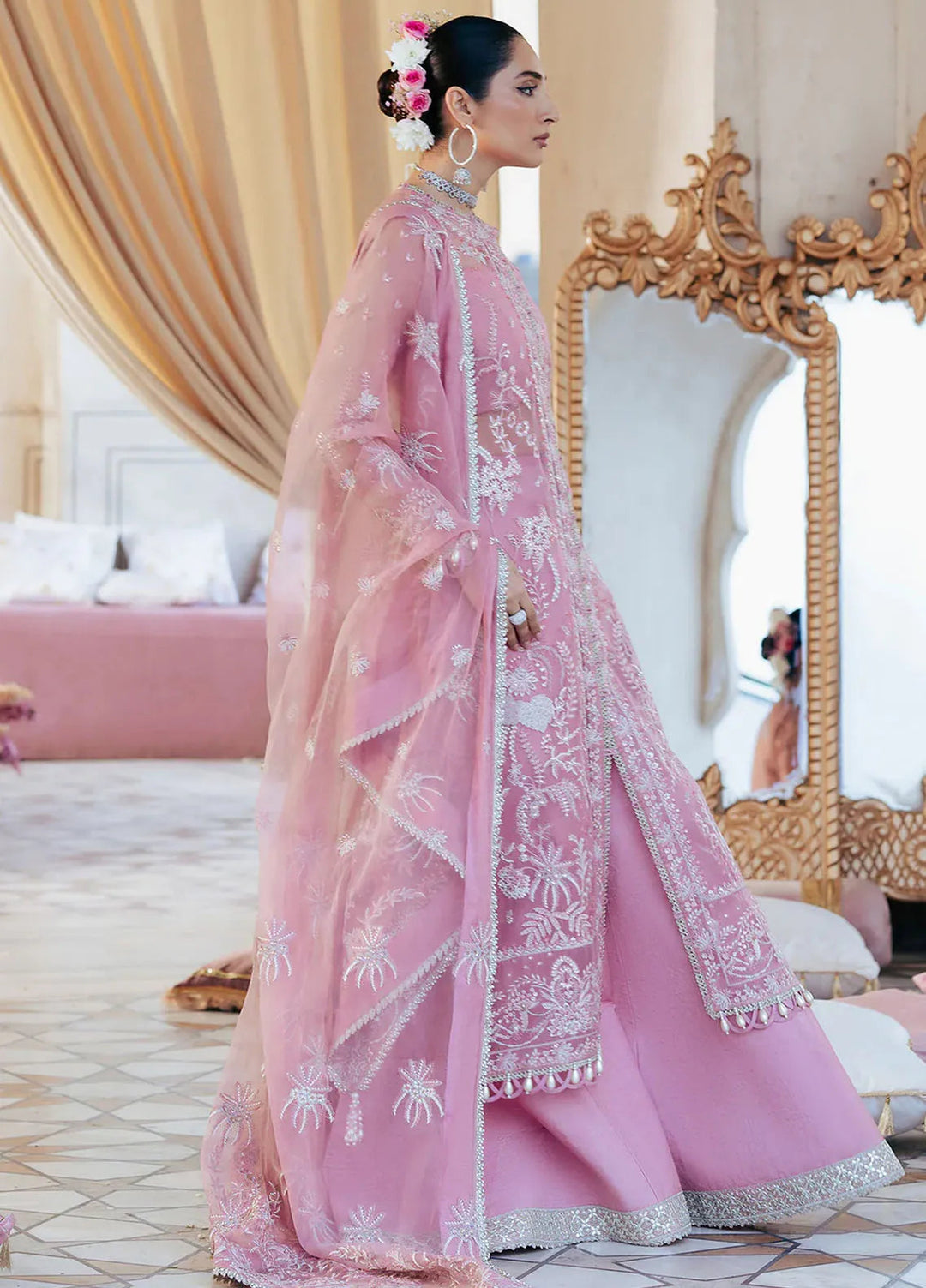 Silsila by Saad Shaikh Embroidered Organza Suits Unstitched 4 Piece SSK24SL Leya - Festive Collection