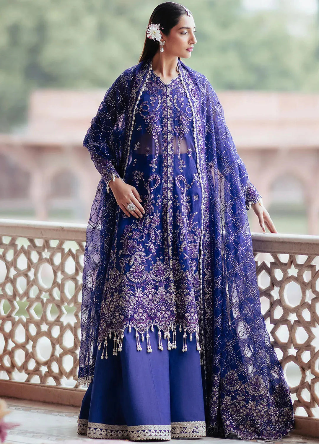 Silsila by Saad Shaikh Embroidered Organza Suits Unstitched 4 Piece SSK24SL Onara - Festive Collection